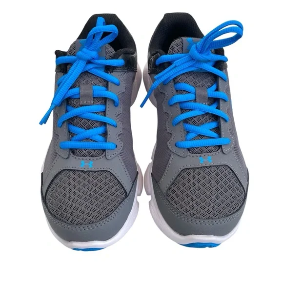 Under Armour Blue Gray Sneakers Athletic Running Shoes - Picture 2 of 6